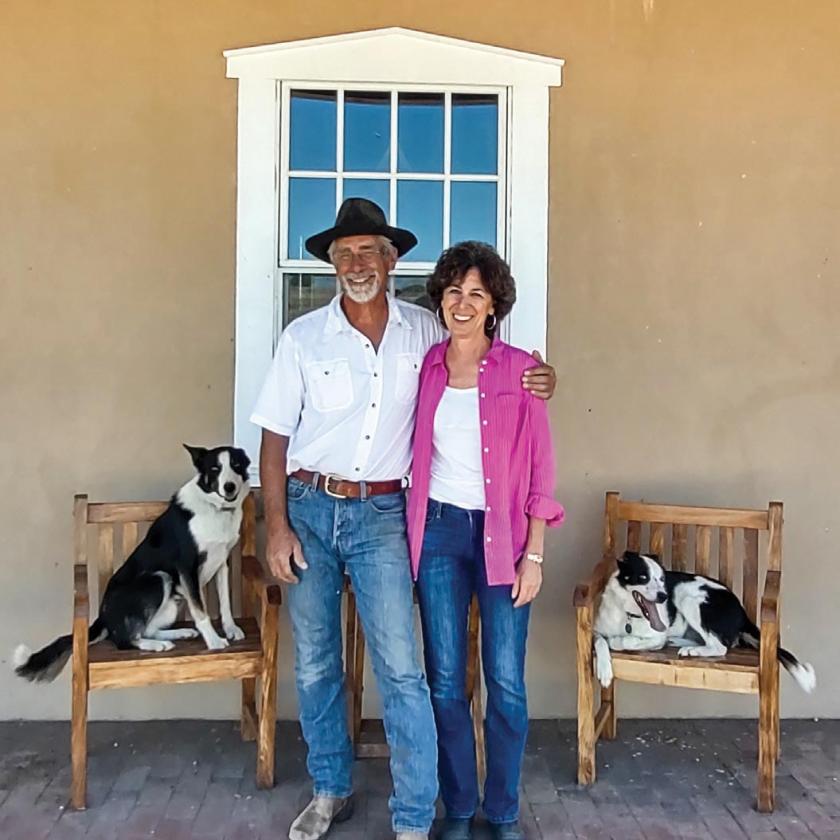 Pete and Jessica get help around the ranch from their dogs, with both Great Pyrenees and border collies helping out.