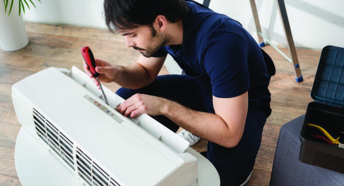 The life span of heating and cooling system ranges from 15 to 20 years. Proper maintenance and lower use can increase the life of the equipment. ADOBE STOCK PHOTO BY SHADIUK